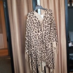 Animal Print Poncho